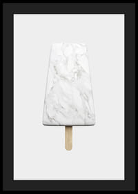 Illustration of ice cream stick with white marble patterned surface-4