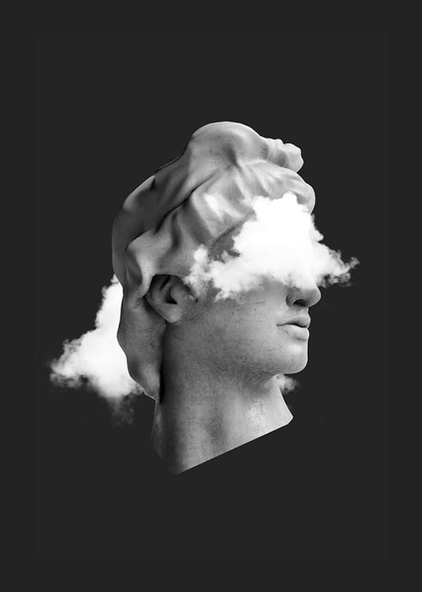 Poster Clouded Statue