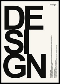 Graphic text with the word DESIGN in large black letters-6