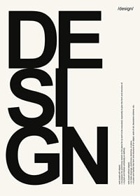 Graphic text with the word DESIGN in large black letters-7