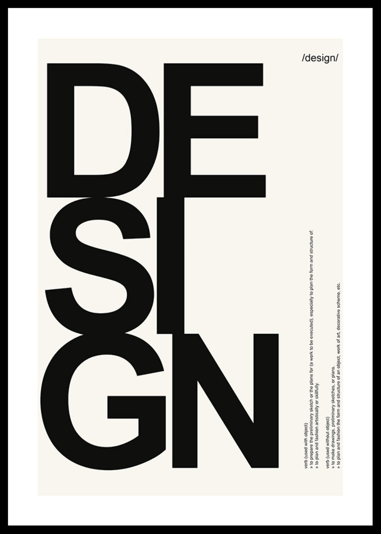 Graphic text with the word DESIGN in large black letters-12