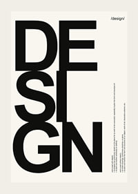 Graphic text with the word DESIGN in large black letters-3