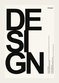 Grafický text so slovom DESIGN veľkými čiernymi písmenami-3