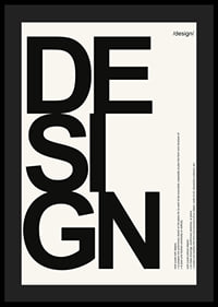 Graphic text with the word DESIGN in large black letters-4