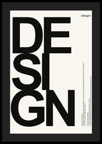 Grafický text so slovom DESIGN veľkými čiernymi písmenami-4