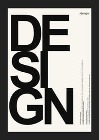 Grafický text so slovom DESIGN veľkými čiernymi písmenami-5