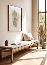 Abstract shapes in beige and brown with thin lines-8