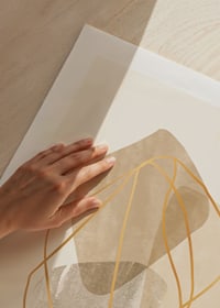 Abstract shapes in beige and brown with thin lines-9