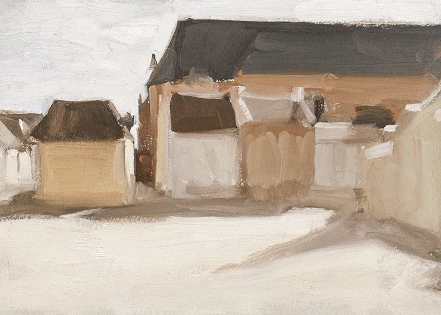 Studie Van Een Dorpspleintje Met Gebouwen By Antoon Derkinderen-12
