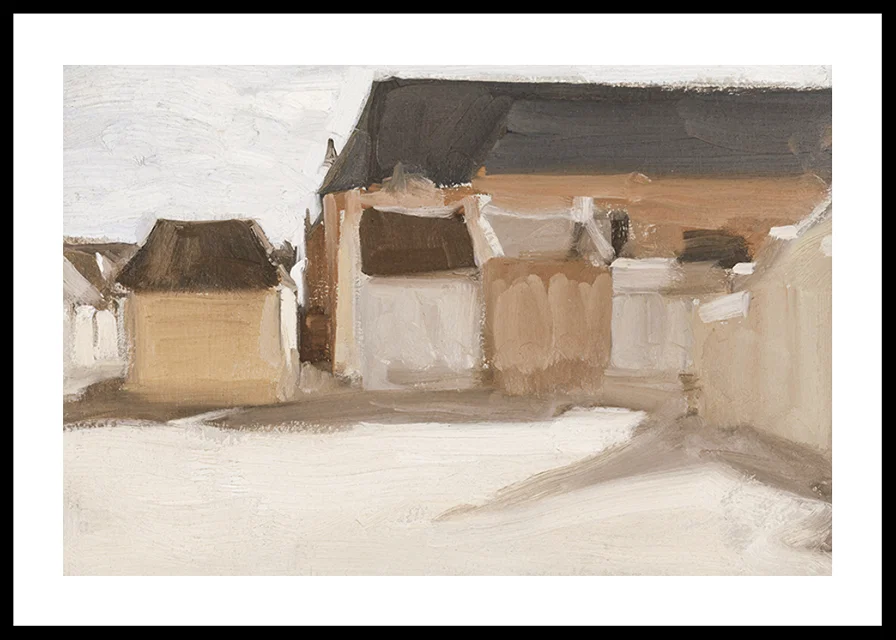 Studie Van Een Dorpspleintje Met Gebouwen By Antoon Derkinderen-12