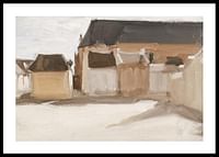 Studie Van Een Dorpspleintje Met Gebouwen By Antoon Derkinderen-0