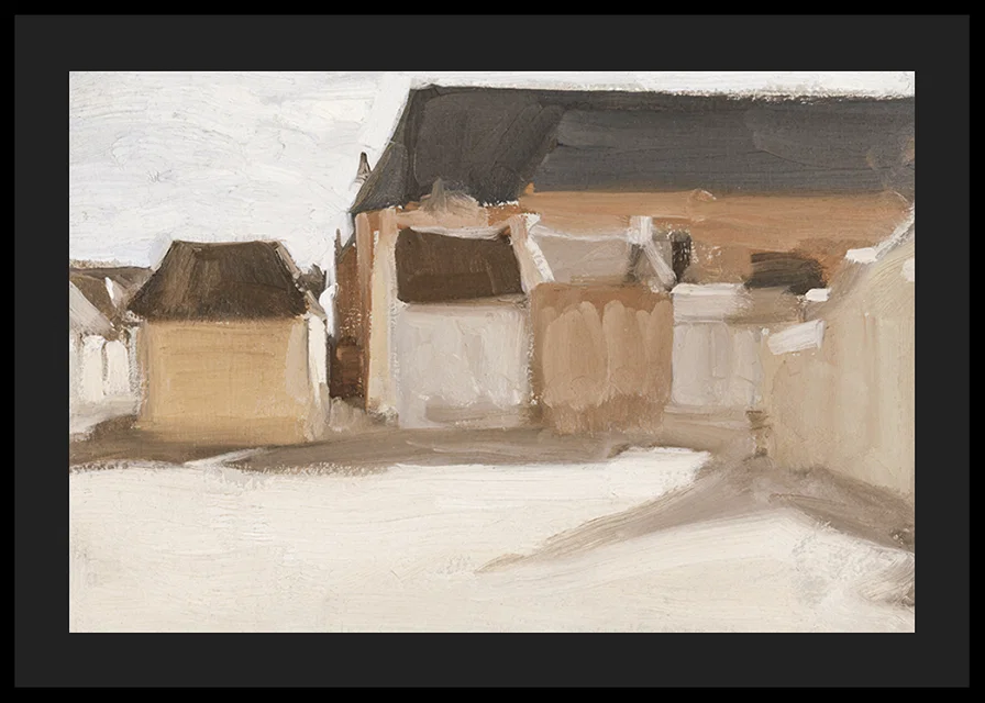Studie Van Een Dorpspleintje Met Gebouwen By Antoon Derkinderen-12