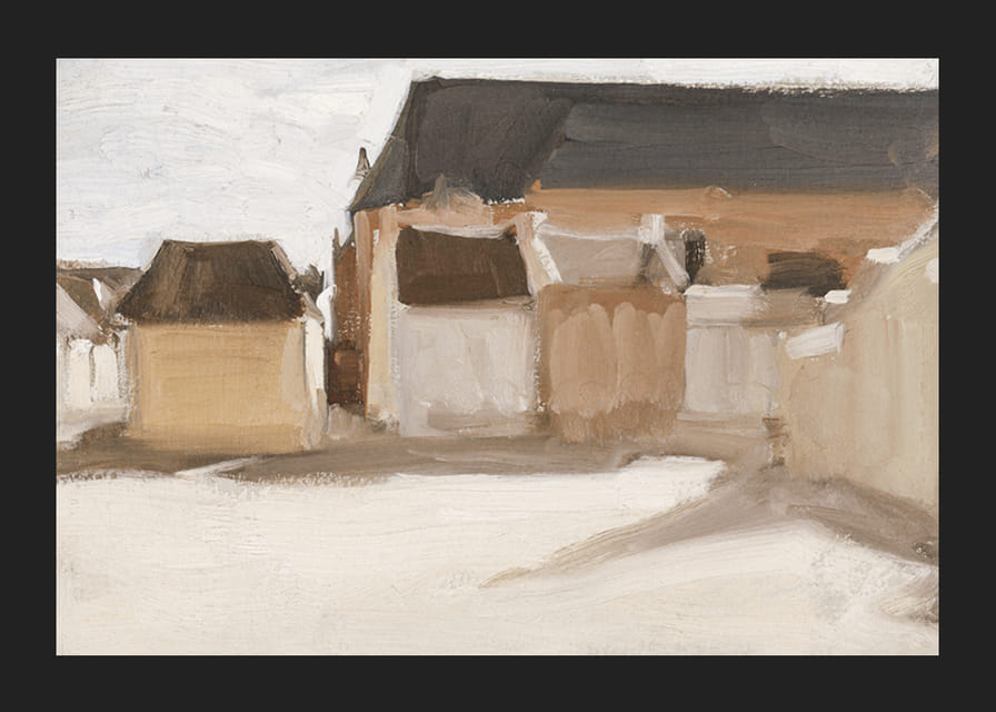 Studie Van Een Dorpspleintje Met Gebouwen By Antoon Derkinderen-12