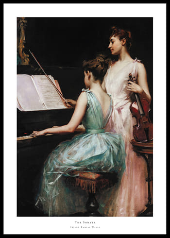 Poster The Sonata By Irving Ramsay Wiles