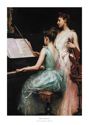 Poster The Sonata By Irving Ramsay Wiles