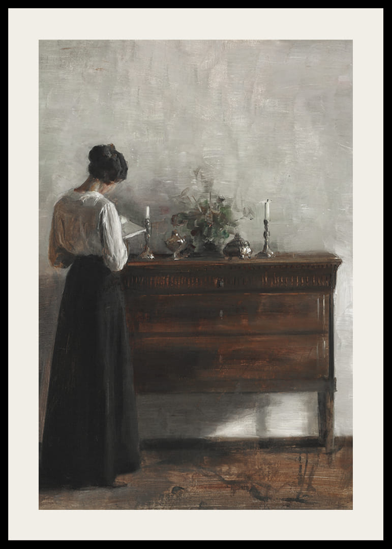 Interiør Med Kunstnerens Hustru By Carl Holsøe-12