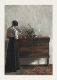 Interiør Med Kunstnerens Hustru By Carl Holsøe-5