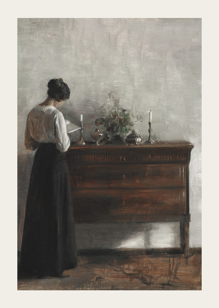 Interiør Med Kunstnerens Hustru By Carl Holsøe-12