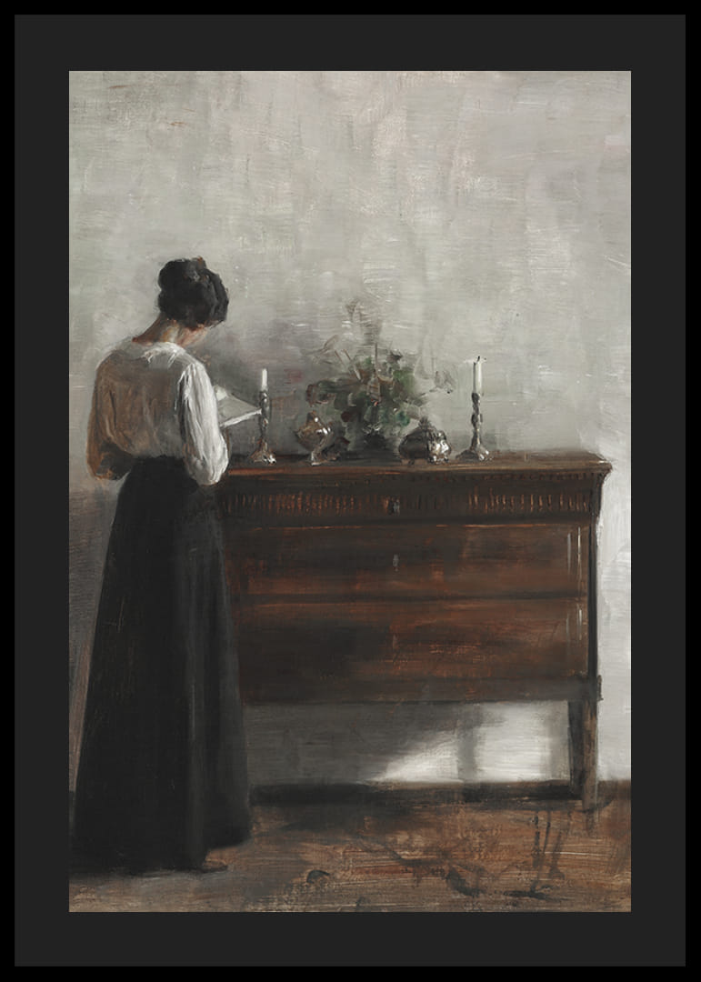 Interiør Med Kunstnerens Hustru By Carl Holsøe-12