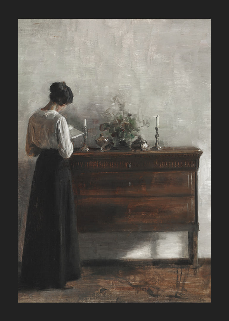 Interiør Med Kunstnerens Hustru By Carl Holsøe-12