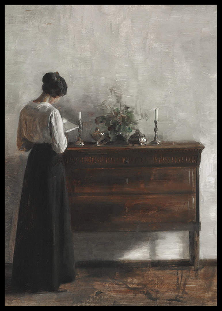 Interiør Med Kunstnerens Hustru By Carl Holsøe-12