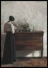 Interiør Med Kunstnerens Hustru By Carl Holsøe-8