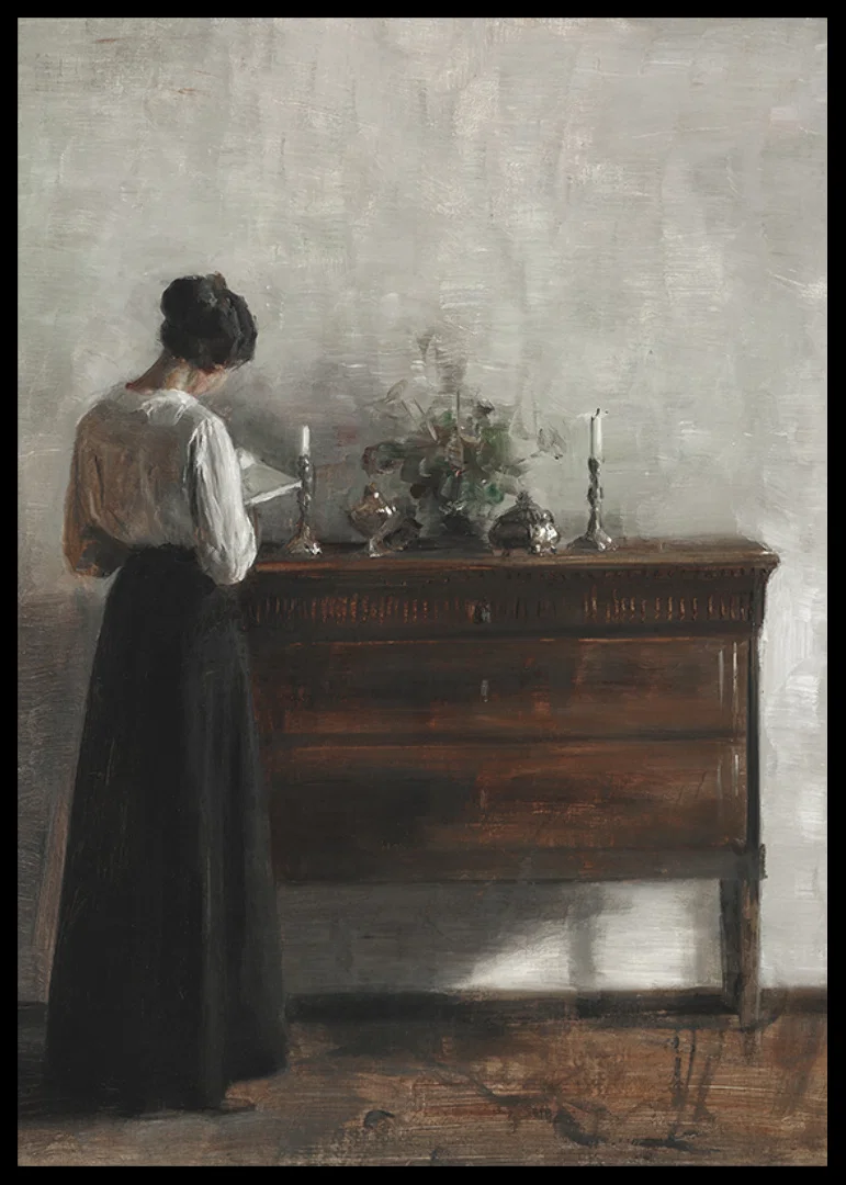 Interiør Med Kunstnerens Hustru By Carl Holsøe-12