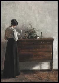Interiør Med Kunstnerens Hustru By Carl Holsøe-2