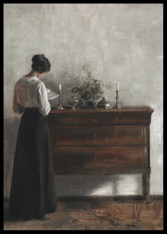 Interiør Med Kunstnerens Hustru By Carl Holsøe-12