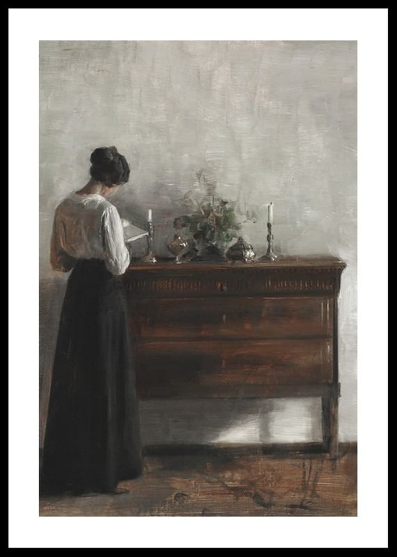 Interiør Med Kunstnerens Hustru By Carl Holsøe-12