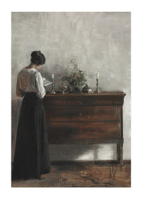 Interiør Med Kunstnerens Hustru By Carl Holsøe-3