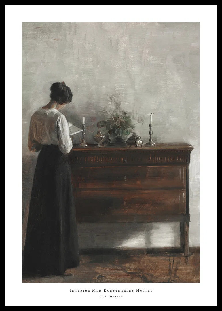 Interiør Med Kunstnerens Hustru By Carl Holsøe-12