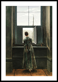 Frau Am Fenster By Caspar David Friedrich-2