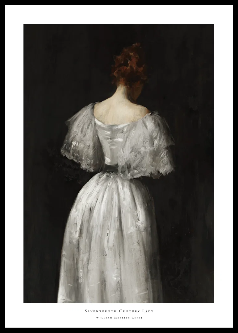 Seventeenth Century Lady By William Merritt Chase-12
