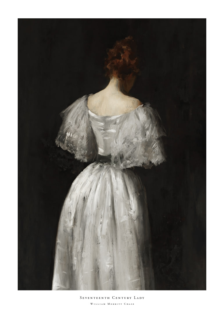 Seventeenth Century Lady By William Merritt Chase-12