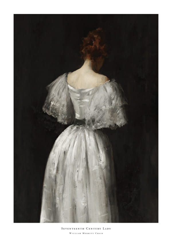 Plakatas Seventeenth Century Lady By William Merritt Chase