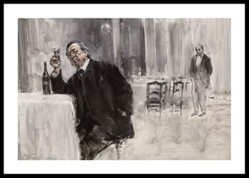 Poster Öl Auf Holzplatte By Friedrich Wahle Der Weinkenner