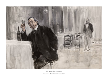 Poster Öl Auf Holzplatte By Friedrich Wahle Der Weinkenner