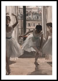 Danseuses Dans Une Salle D'exercice By Edgar Degas-0