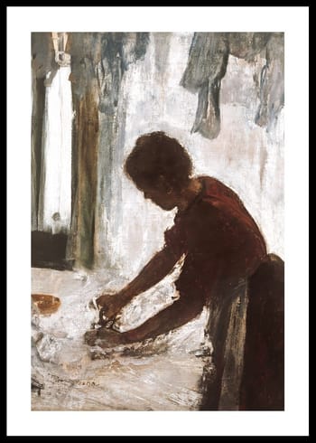 Póster A Woman Ironing By Edgar Degas