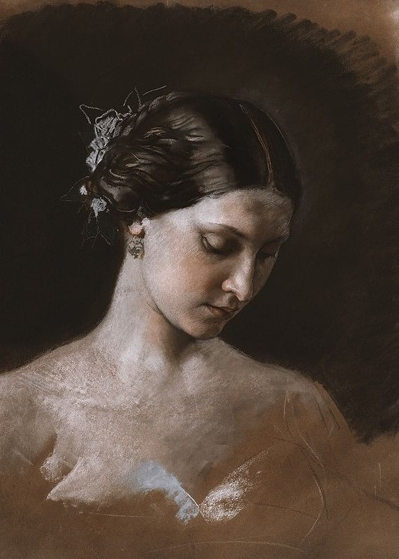 Portrait Of A Woman By Jean-Baptiste-Antoine-Emile Béranger-12