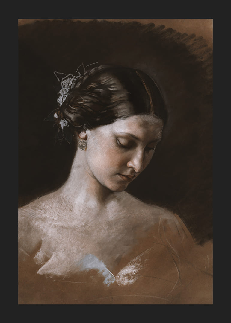 Portrait Of A Woman By Jean-Baptiste-Antoine-Emile Béranger-12