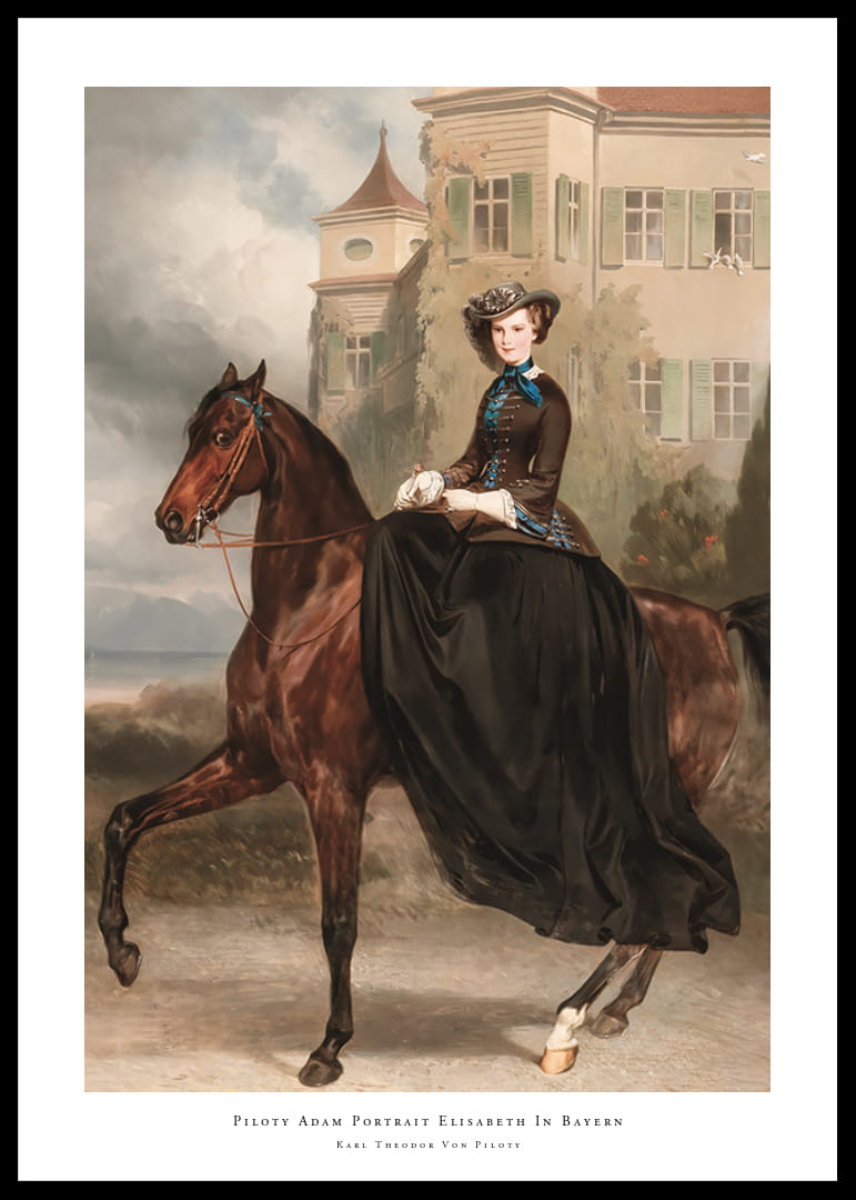 Piloty Adam Portrait Elisabeth In Bayern By Karl Theodor Von Piloty-12