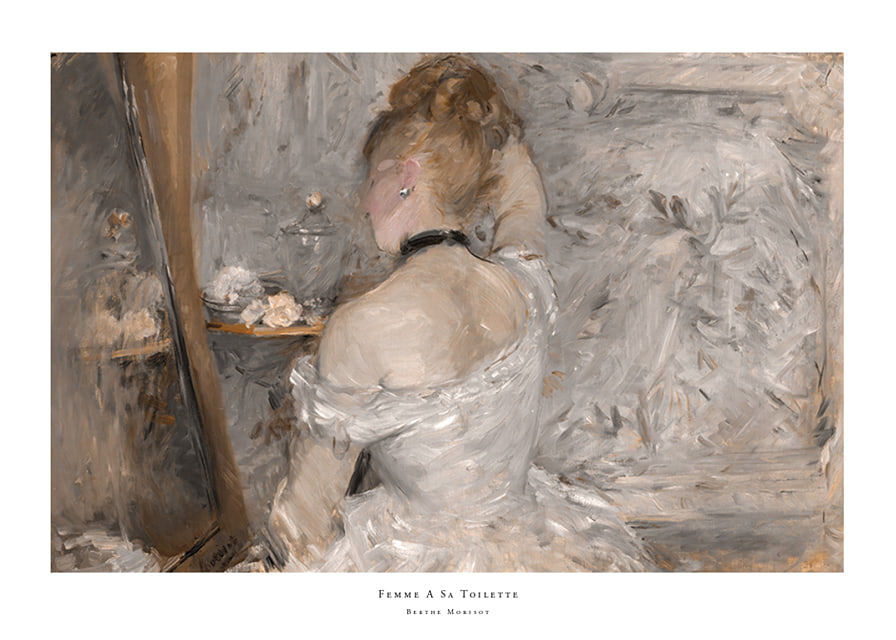 Woman At Her Toilette By Berthe Morisot-12