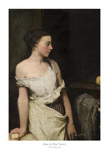 Poster Girl At Her Toilet By Glyn Philpot