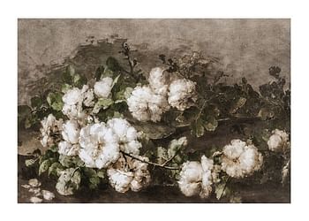 Poster Stilleven Met Gitaar En Rozen By Margaretha Roosenboom