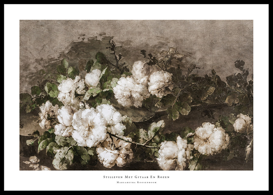 Stilleven Met Gitaar En Rozen By Margaretha Roosenboom-12