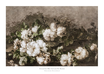 Poster Stilleven Met Gitaar En Rozen By Margaretha Roosenboom