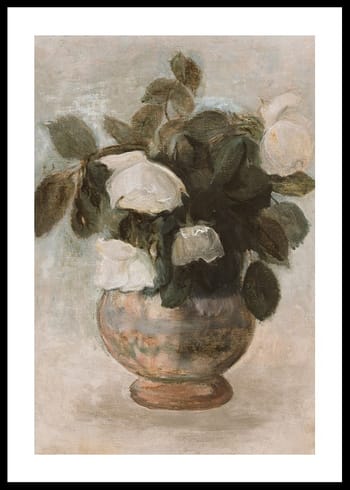 Poster Białe Róże By Tadeusz Makowski