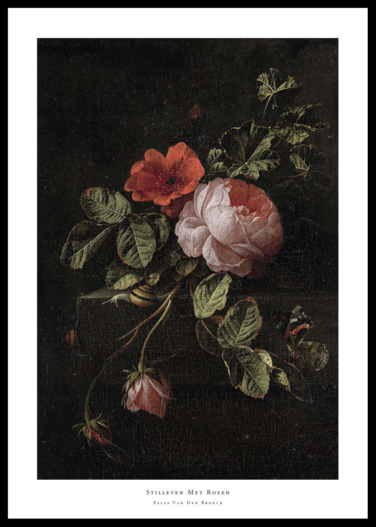 Stilleven Met Rozen By Elias Van Den Broeck-12